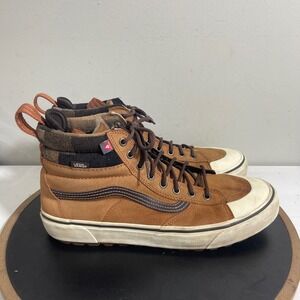 Vans Sk8-Hi MTE-2 Men Size 12 Brown Plaid High Top Weatherproof Hiking Sneakers